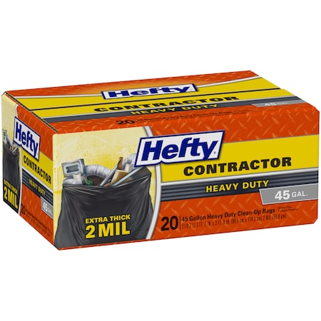 Hefty Hefty 45 gal No Scent Scent Contractor Bags Twist Tie 20 pk 2 mil E24519